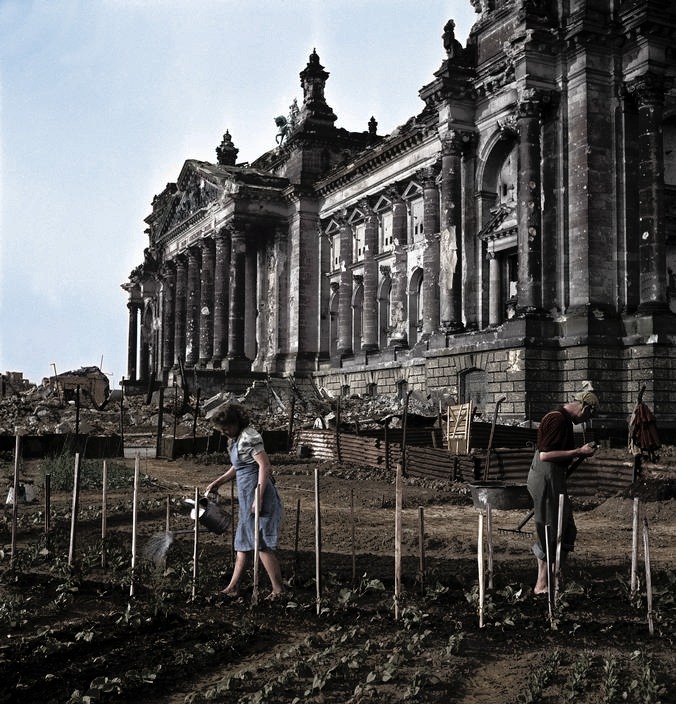 Ruined German cities after World War II devastation