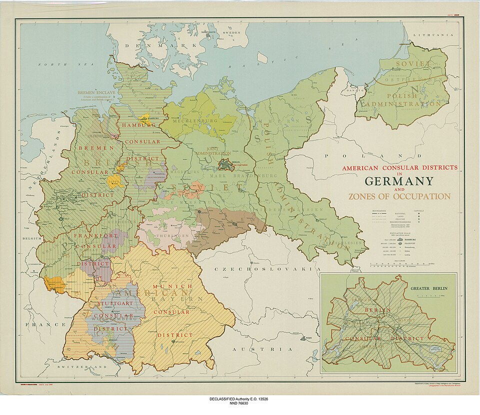 American occupation zone in Germany after World War II