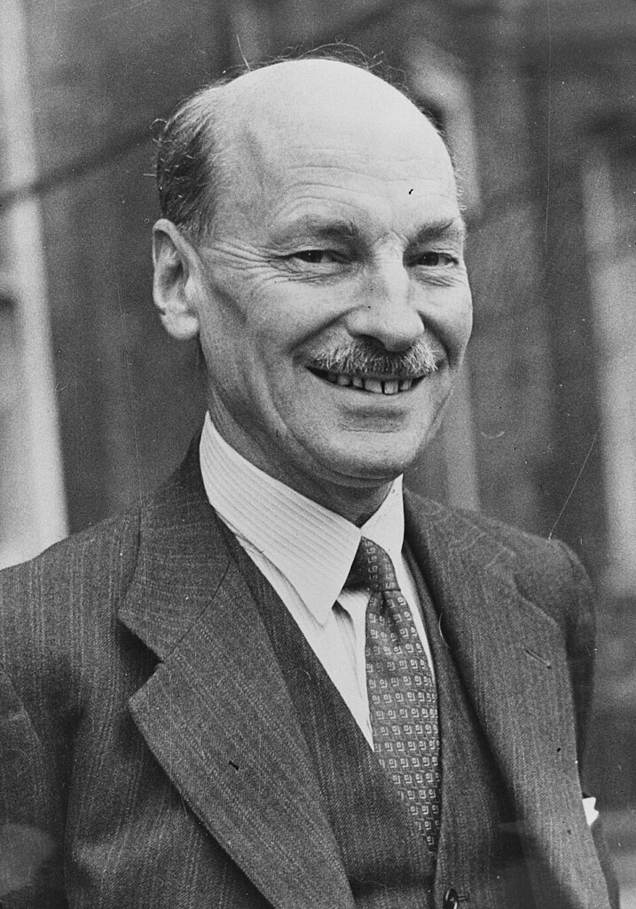 Clement Attlee, British Prime Minister and leader of the post-war Labour government