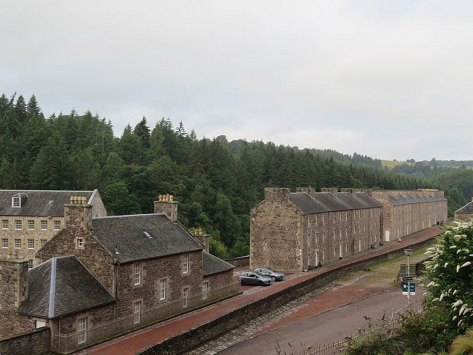 New Lanark textile mill complex in Scotland, managed by Robert Owen